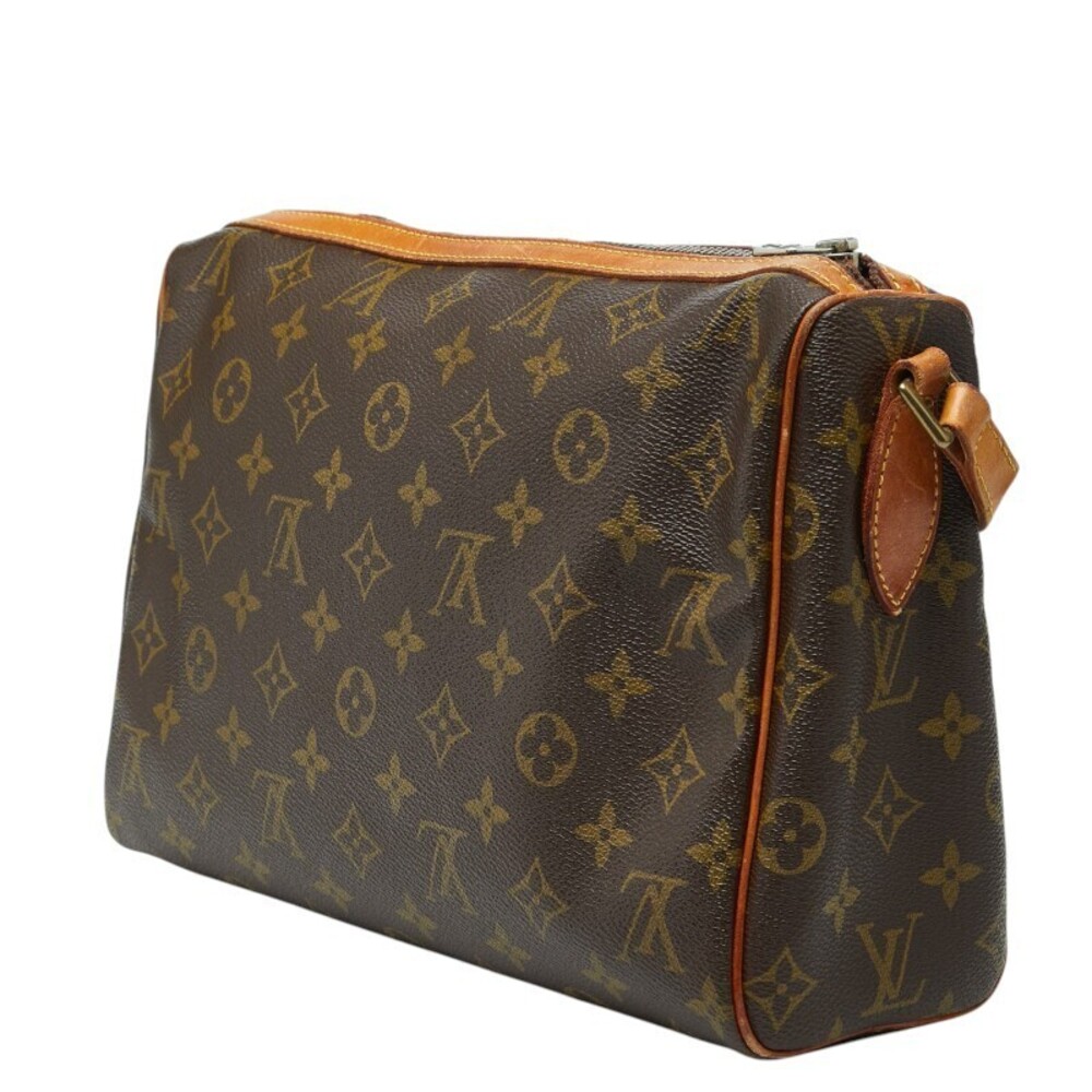 Louis Vuitton Brown Leather Bag Tuileries Shoulder Crossbody Monogram Brown